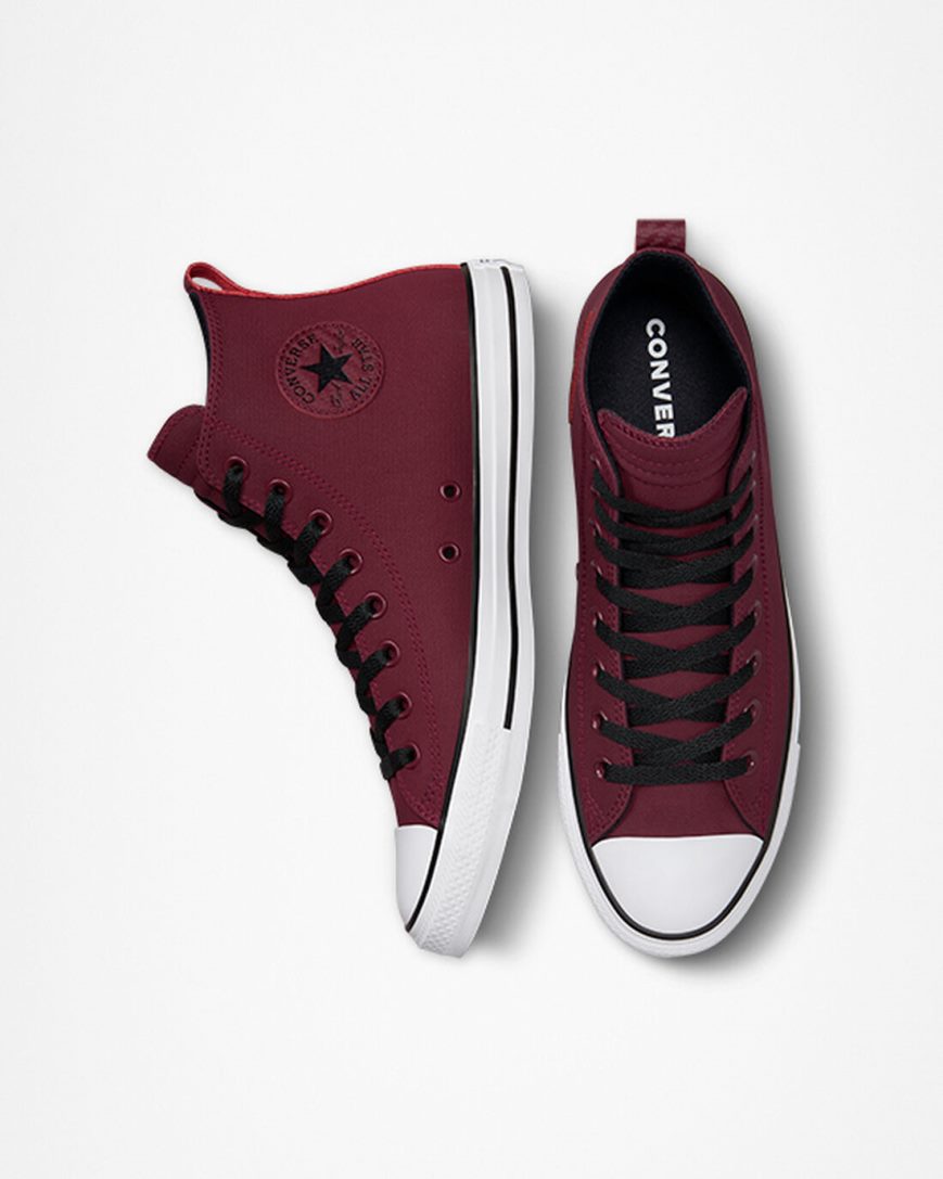 Men's Converse Chuck Taylor All Star TecTuff High Top Shoes Dark Red / White / Black | AU 83E01N